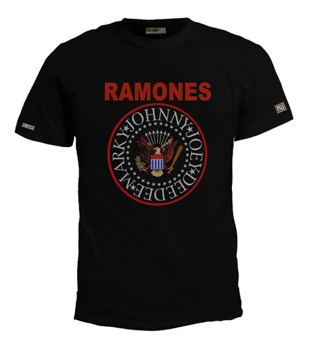 Camiseta 2xl - 3xl Ramones Rock Punk Metal Logo Rojo Zxb