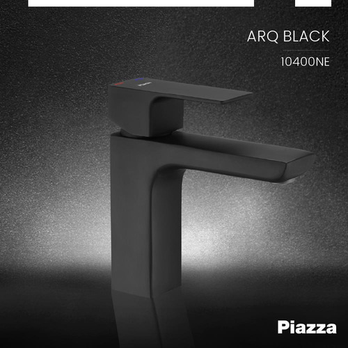 Griferia Monocomando Negro Lavatorio Bajo Arq 10400ne Piazza