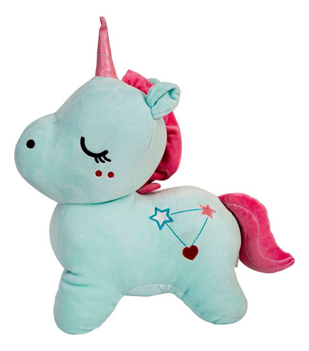 Unicornio Pony De Peluche Super Suave Felpa Verde Pastel