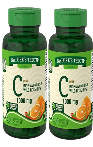 Vitamina C 1000mg Americana Pura Promo 2 Frascos