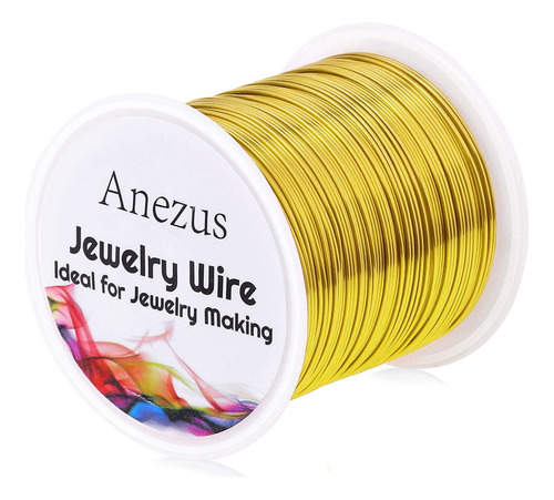 Alambre De Cobre 0.6mm #22 Para Joyeria 45m Tono Gold