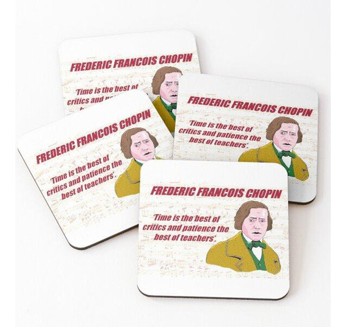 Set Posavasos Cita Musical De Chopin Calidad Premium