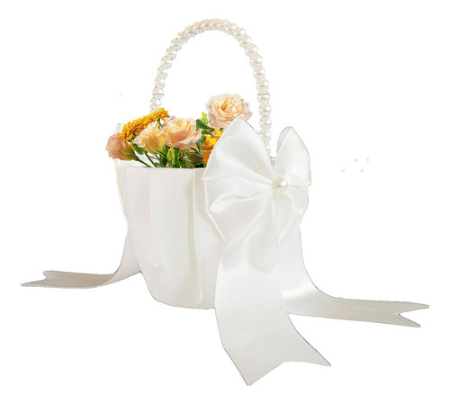 Cestas De Boda Blancas Para Regalos Cesta De Niña De Flores