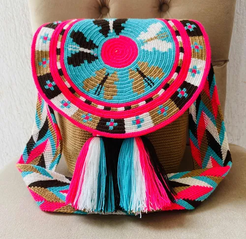 Mochila Wayuu Plato Sin Piedras