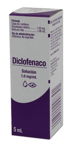 Diclofenaco Oftálmico Diclofenaco 1 Mg Con 1 Solución