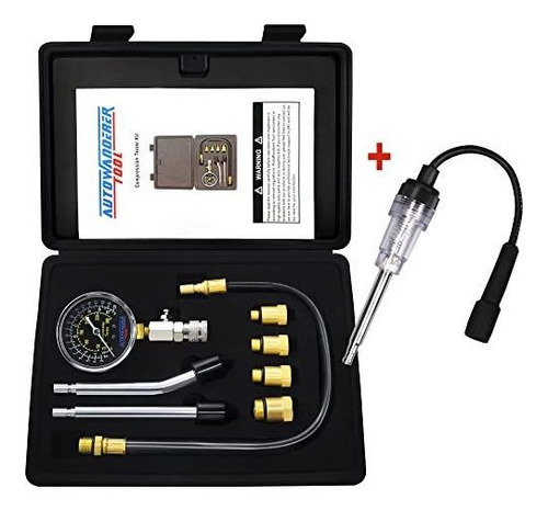 Kit De Prueba De Compresión Del Motor 9pcs Autowanderer Con