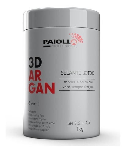 Paiolla Botox Argan 3d 6 Em 1 - 1kg Hidratação