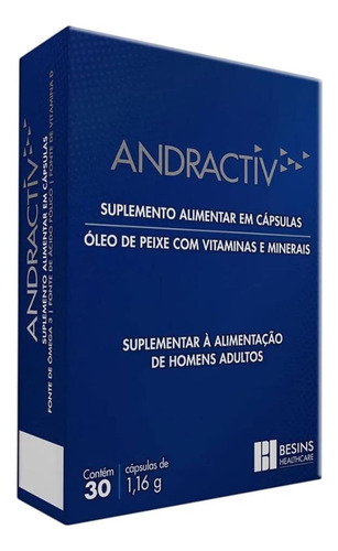 Kit 2x Suplemento Alimentar Andractiv 30 Cápsulas - Besings