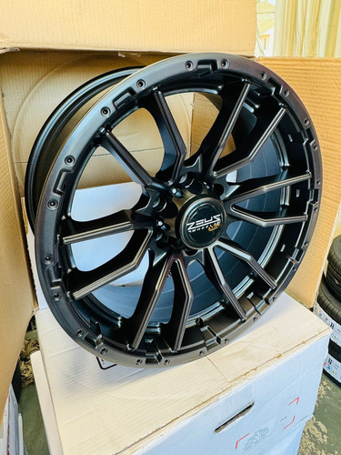 Rodas Aro 20 6x139 Zwat4 Off-road Ranger S10 Hilux / 4 Rodas Cor Preta Fosca