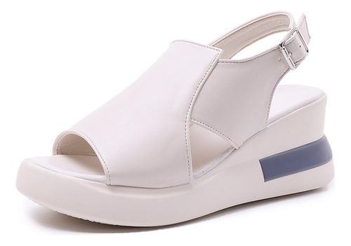 Sandalias De Verano Con Plataforma Con Cuña, Para Mujer, Tac