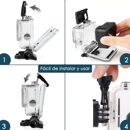 Domokala-funda Impermeable Para Gopro Hero 9/10/11/12 Carcasa Protectora Y De Buceo ,carcasas Para Cámaras De Acción Subacuáticas, Resistente Al Agua Hasta 60 M Con Tapón Y Tornillo Extraíble Quick Pu
