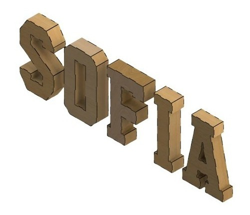 Letras 3d Corporeas Nombre Personalizado 7 Letras 25cm 