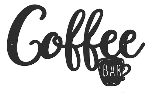 Letrero Colgante Para Pared Con Texto En Inglés «coffee Bar»