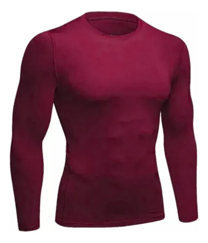 Buzo Camiseta Compresión Larga Deporte Licra Para Hombre