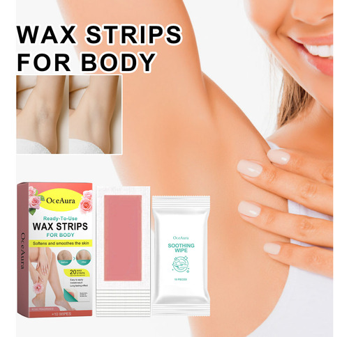 Tiras De Cera F Para Cuerpo, 20 Unidades, Para Cabello Remo