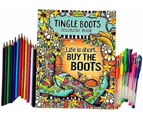 Tingle Boots Cowgirls Libro Para Colorear Para Relajación P