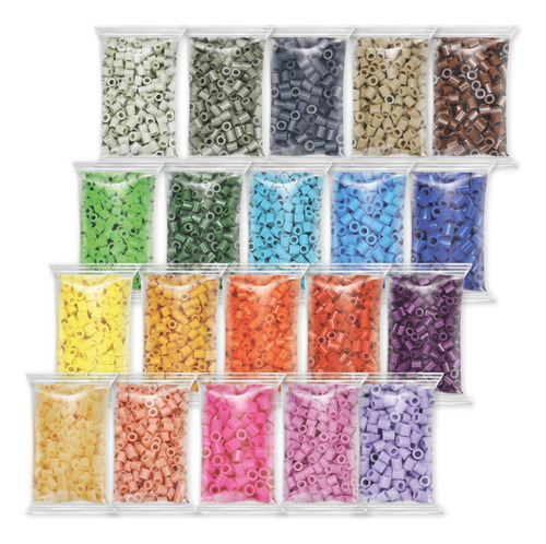 10000 Hama 20 Bolsitas 500c/u Midi 5mm Colores A Elegir