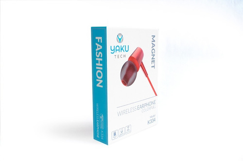 Audífonos Bluetooth K334 Yaku Tech Rojo