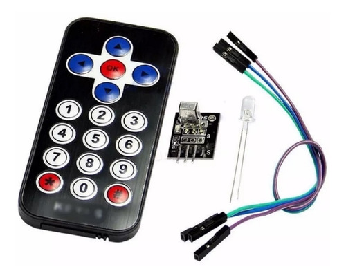 Kit Controle Remoto Ir + Receptor + Cabos Para Arduino E Pic