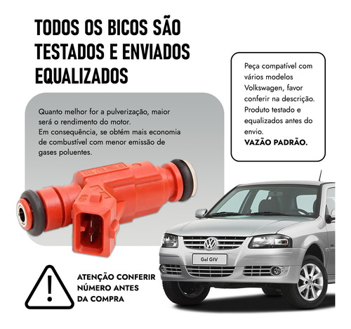 Kit 4 Bicos Injetores Gol G4 1.0 8v 2013 0280157111