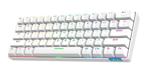 Imagen 1 de 7 de Teclado Mecánico 60% Bluetooth Switch Red- Stk61 Blanco