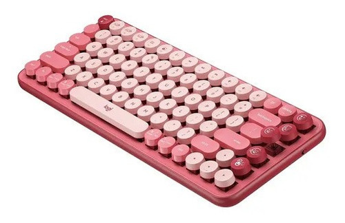 [ ] Teclado Logitech Pop Keys Bluetooth - Coral Rosado