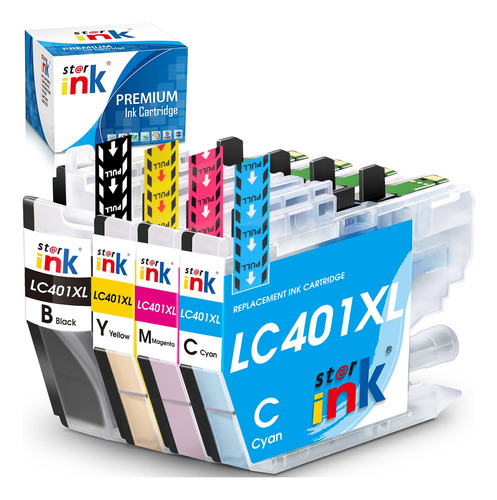 Starink Lc401xl Ink Cartridges For Brother Printer High Yie.