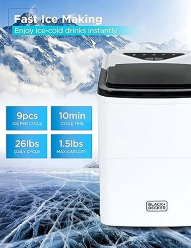 Black + Decker Maquina Para Hielo 26 Lb Color Blanca Color Blanco