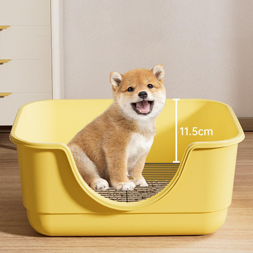 Inodoro Para Perros Con Pala, Bandeja De Arena Amarillo