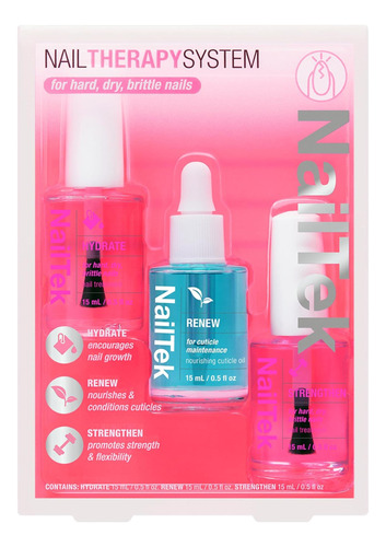 Kit De Terapia De Uñas Tek: Reparación De Uñas Para Uñas Y