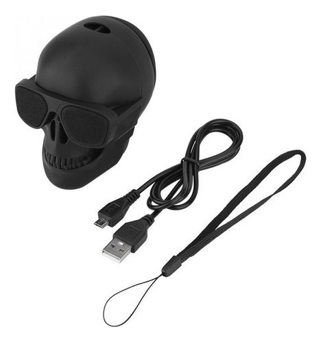 Bocina De Radio Portátil Con Diseño De Calavera