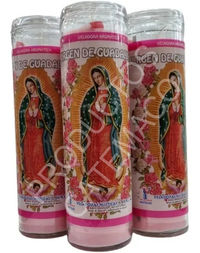 4 Veladoras Aromáticas Virgen De Guadalupe / María
