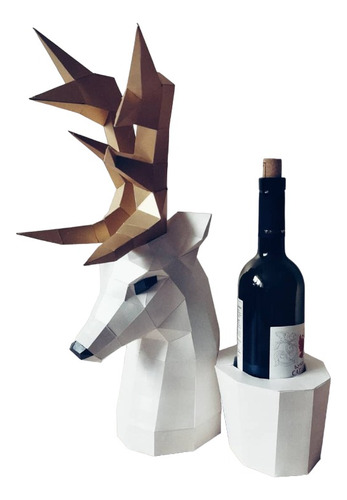 Portavino - Vinetera Venado Papercraft (formato Digital Pdf)