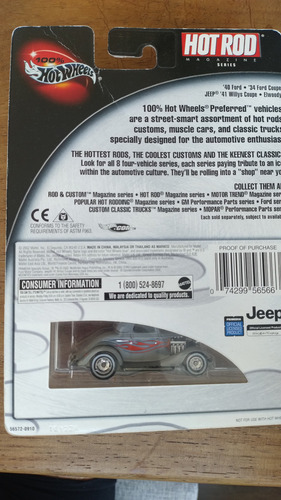 Hot Wheels '34 Ford Coupe Hot Rod Magazine Gris (Usado)