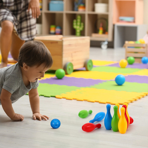 1 Juego De Bolos Divertido, Minijuego De Bolos, Juguete Educ