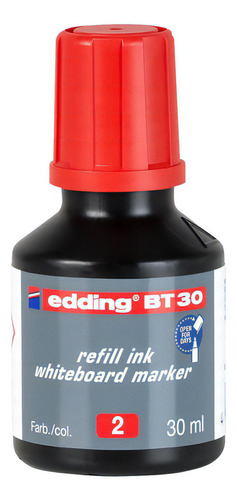 Tinta Recarga Marcador Pizarra Blanca Edding Bt30 Goteo Color Rojo