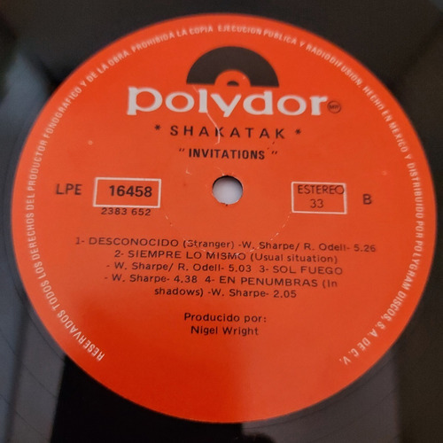 Shakatak - Invitations Lp (Usado)