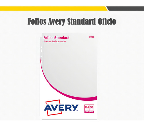 Folios Standard Oficio Margen Reforzado Avery 100 Unidades C