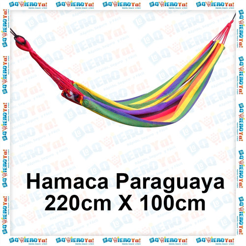 Imagen 4 de 10 de Hamaca Paraguaya Resistente Jardín 220cm X 100cm + Bolso