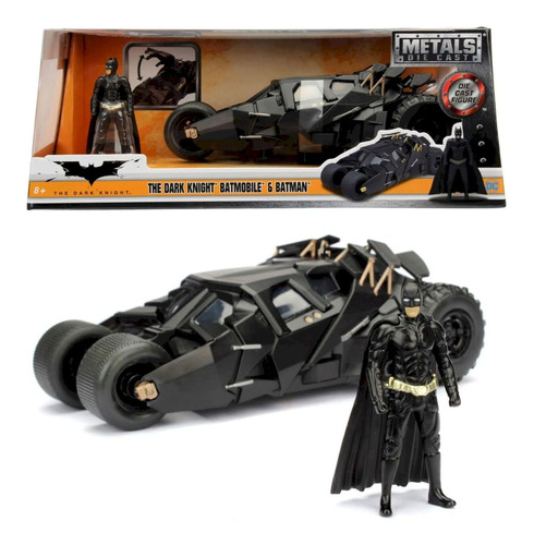 Batman E Batmobile Tumbler Preto The Dark Knight 1/24 - Jada