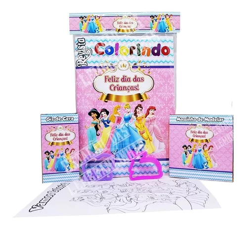 20 Revistas Colorir Lápis De Cor + Massinha Moldes Natal