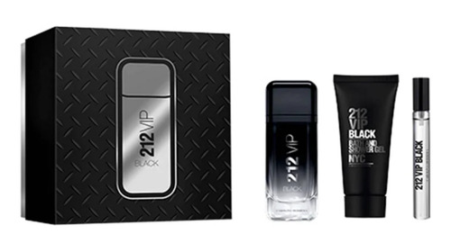 212 Vip Black Estu Edp 100ml+10ml+100ml Silk Perfumes Oferta