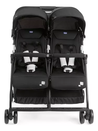 Carrinho De Bebê Para Gemeos Ohlalà Twin Blacknight Chicco