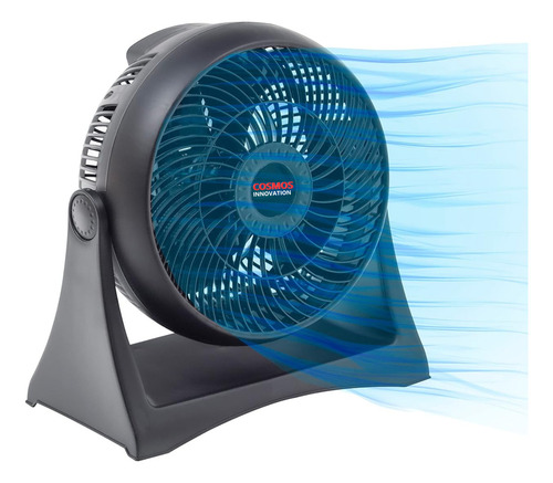 Mini Turbo Ventilador Circulador De Aire De 21 Cm Cabezal Inclinable De 90g 3 Niveles De Velocidad, Ligero (1.36 Kg) 25 W, Negro 28.2 Cm De Ancho X16 Cm De Profundidad X 27.6 Cm De Altura Everest