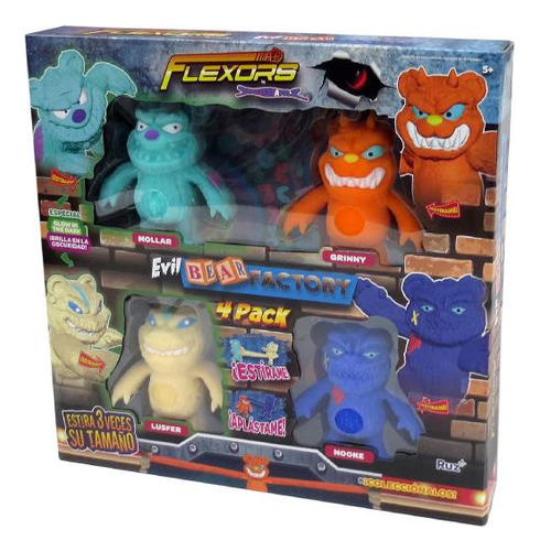 Flexors/ 4 Figuras/ Aplastame Estirame/ Juguete Elastico/ +5