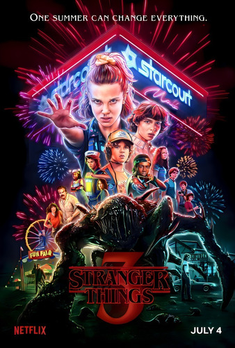 #99 Stranger Things Poster Vinilo Autoadhesivo 100x60m