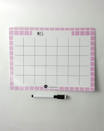 Planificador Planner Mensual A4 Borrable Iman