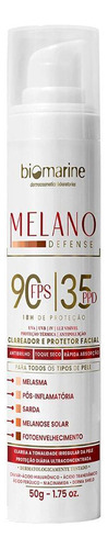 Protetor E Clareador De Manchas Biomarine Melano Fps90 50g