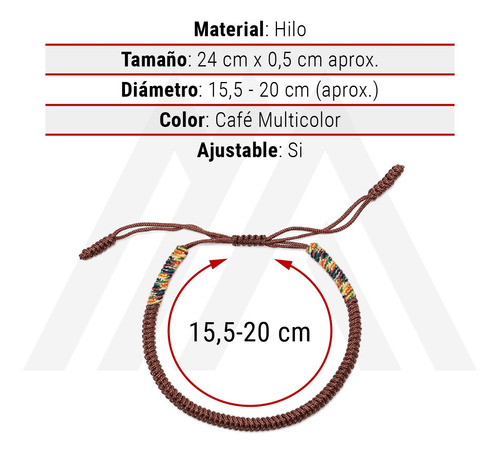 Imagen 6 de 10 de Pulsera Tibetana Budista Unisex Protección Y Energía