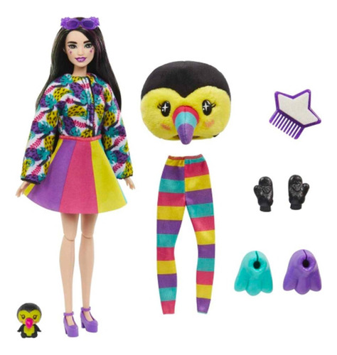 Muñeca Barbie Cutie Reveal Muñeca Animales De La Selva Tucan